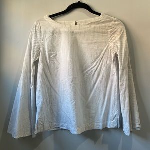 Loft Flare Sleeve Striped Shirt